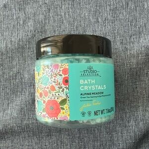 STUDIO SELECTIONS Bath Crystals Alpine Meadow Scent 7oz Jar Relax & Unwind
